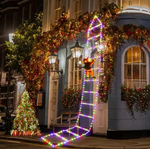 Christmas LED ladder exterior decor