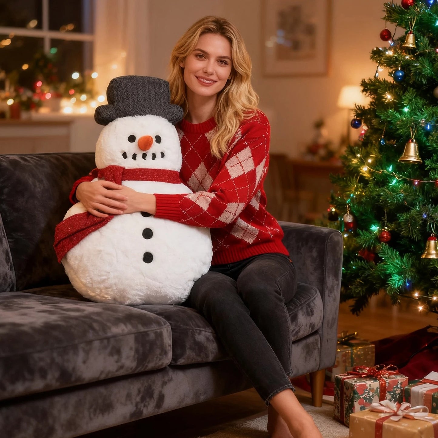 Soft & Comforting Plush Christmas snowman Companion