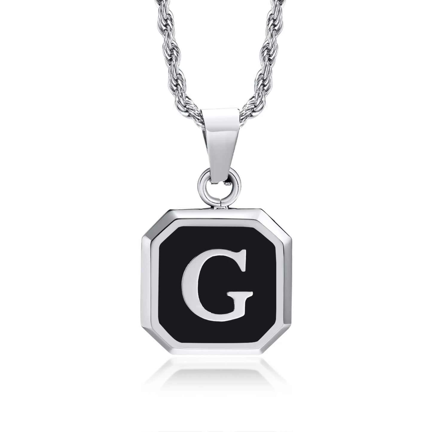 Personalized Initial Necklace – Stainless Steel Letter Pendant