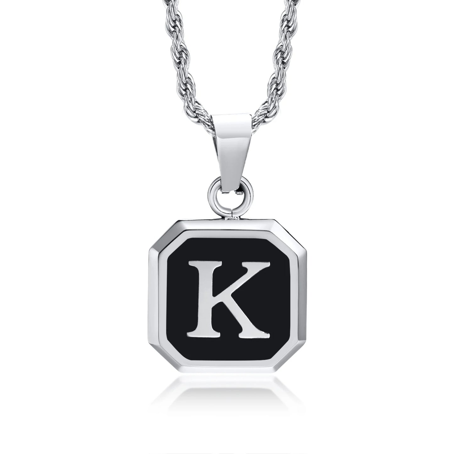 Personalized Initial Necklace – Stainless Steel Letter Pendant