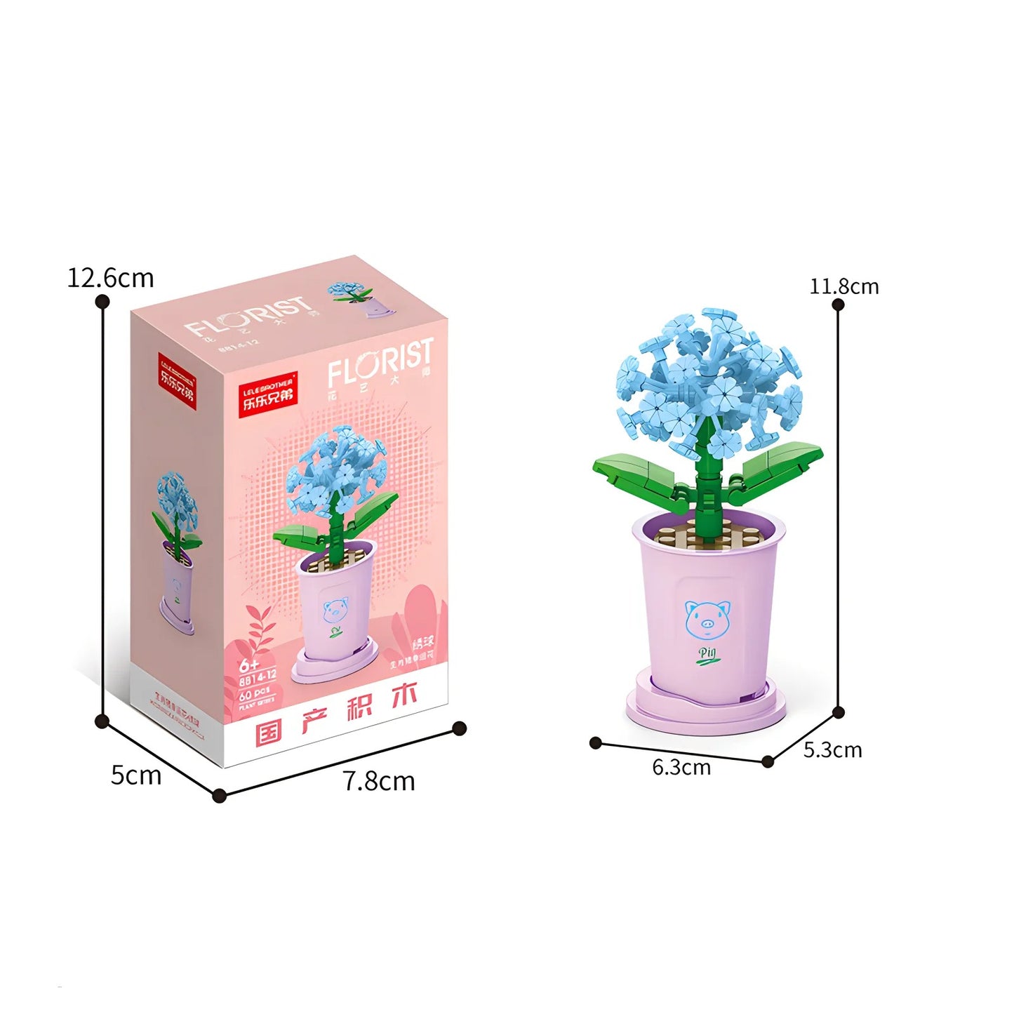 DIY Blossom Cup Building Set – Creative Flower Brick Bouquet for Kids & Families