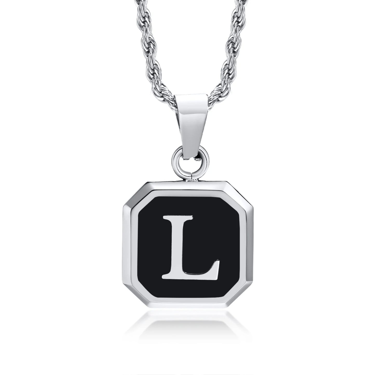 Personalized Initial Necklace – Stainless Steel Letter Pendant