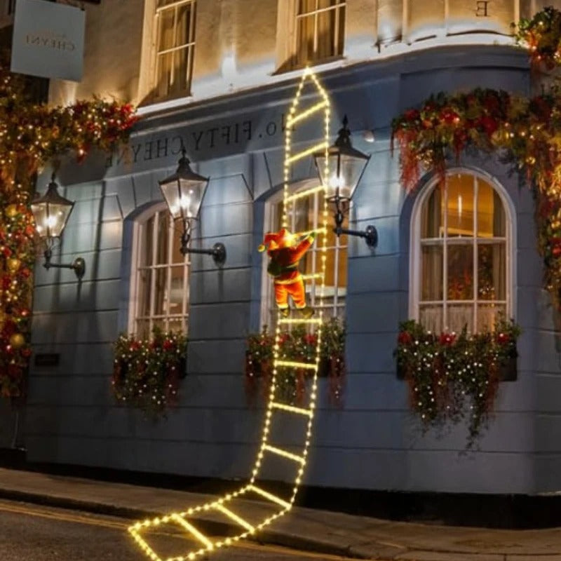 Christmas LED ladder exterior decor
