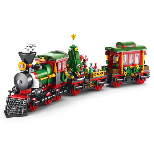 DIY Christmas Train Brick Set – Festive Desktop Decoration