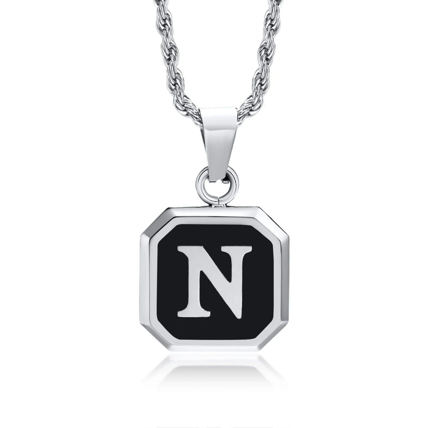 Personalized Initial Necklace – Stainless Steel Letter Pendant