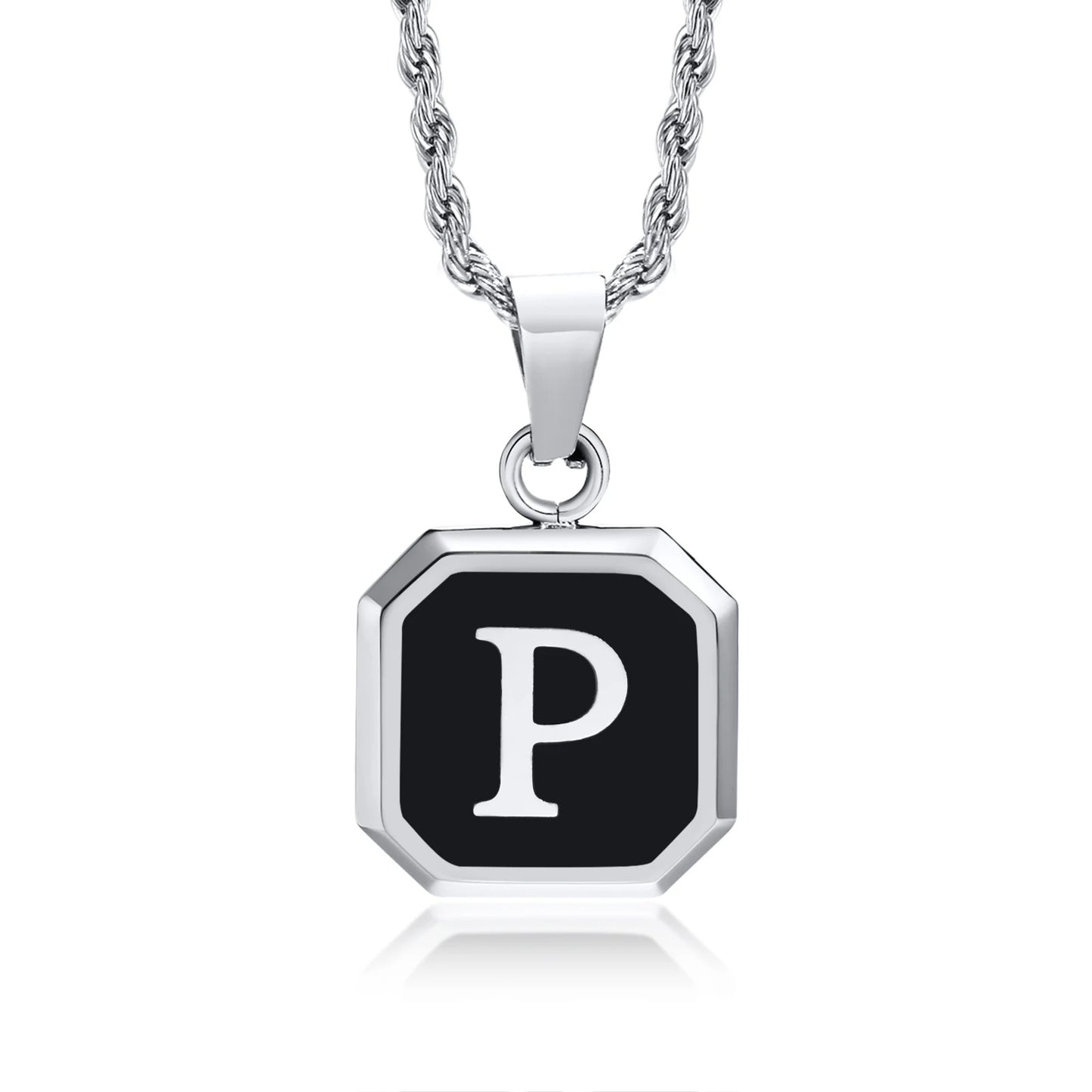 Personalized Initial Necklace – Stainless Steel Letter Pendant