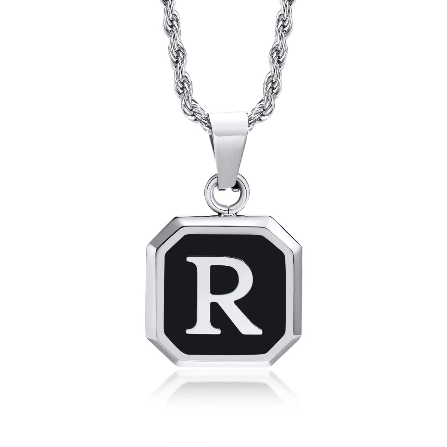 Personalized Initial Necklace – Stainless Steel Letter Pendant