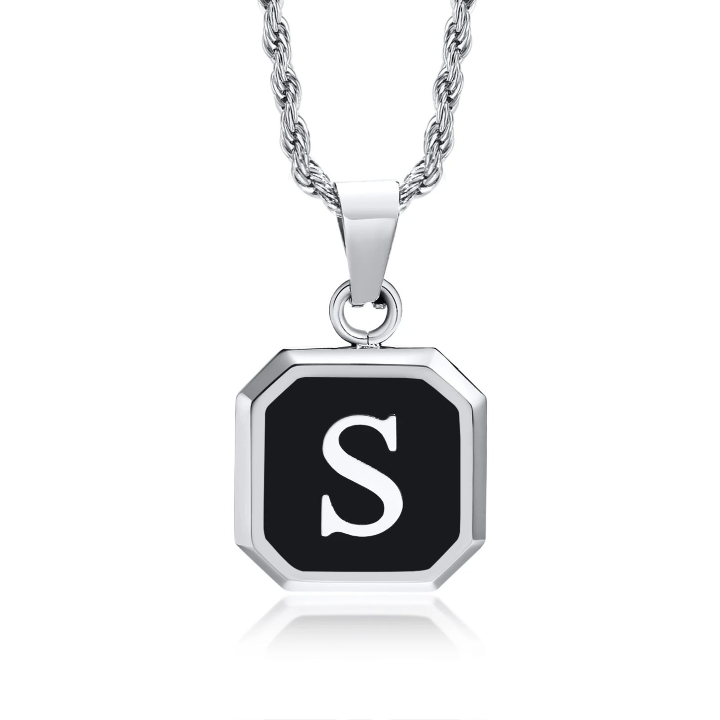 Personalized Initial Necklace – Stainless Steel Letter Pendant