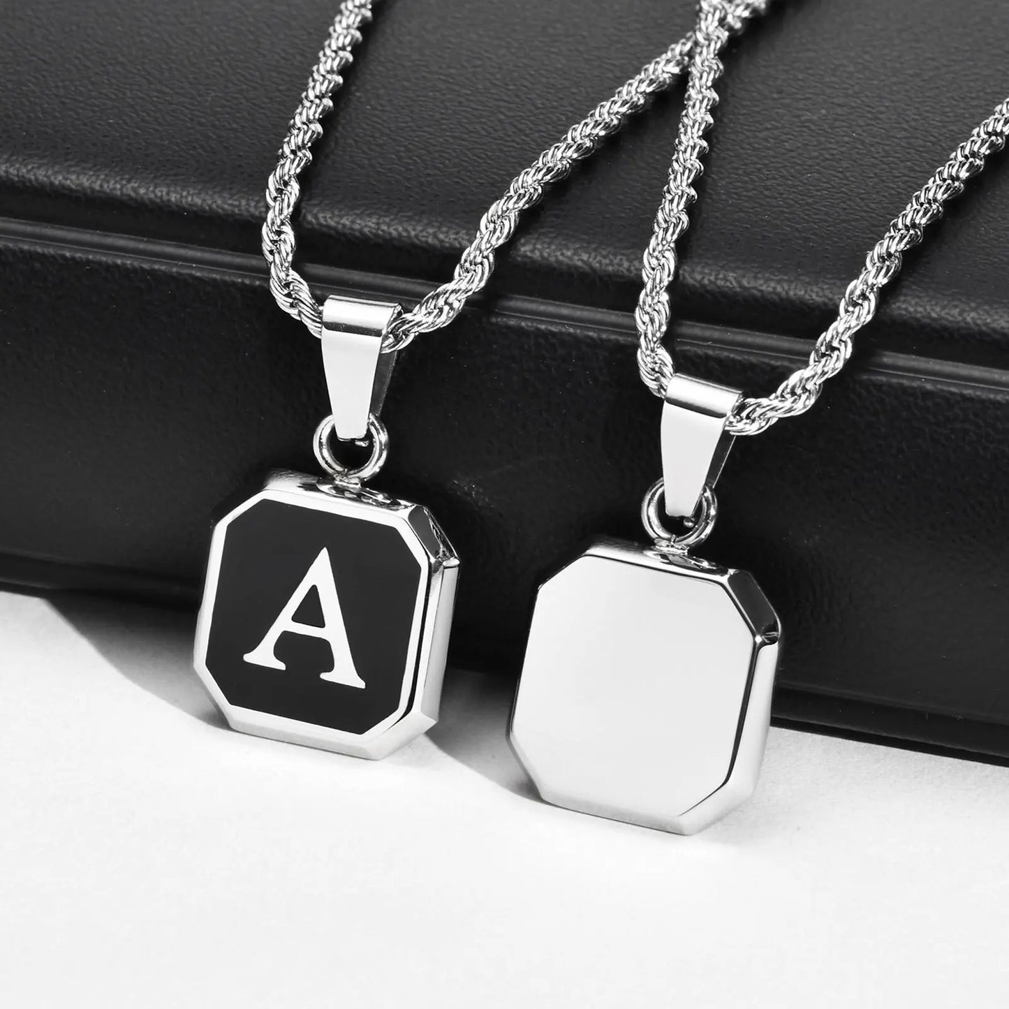 Personalized Initial Necklace – Stainless Steel Letter Pendant