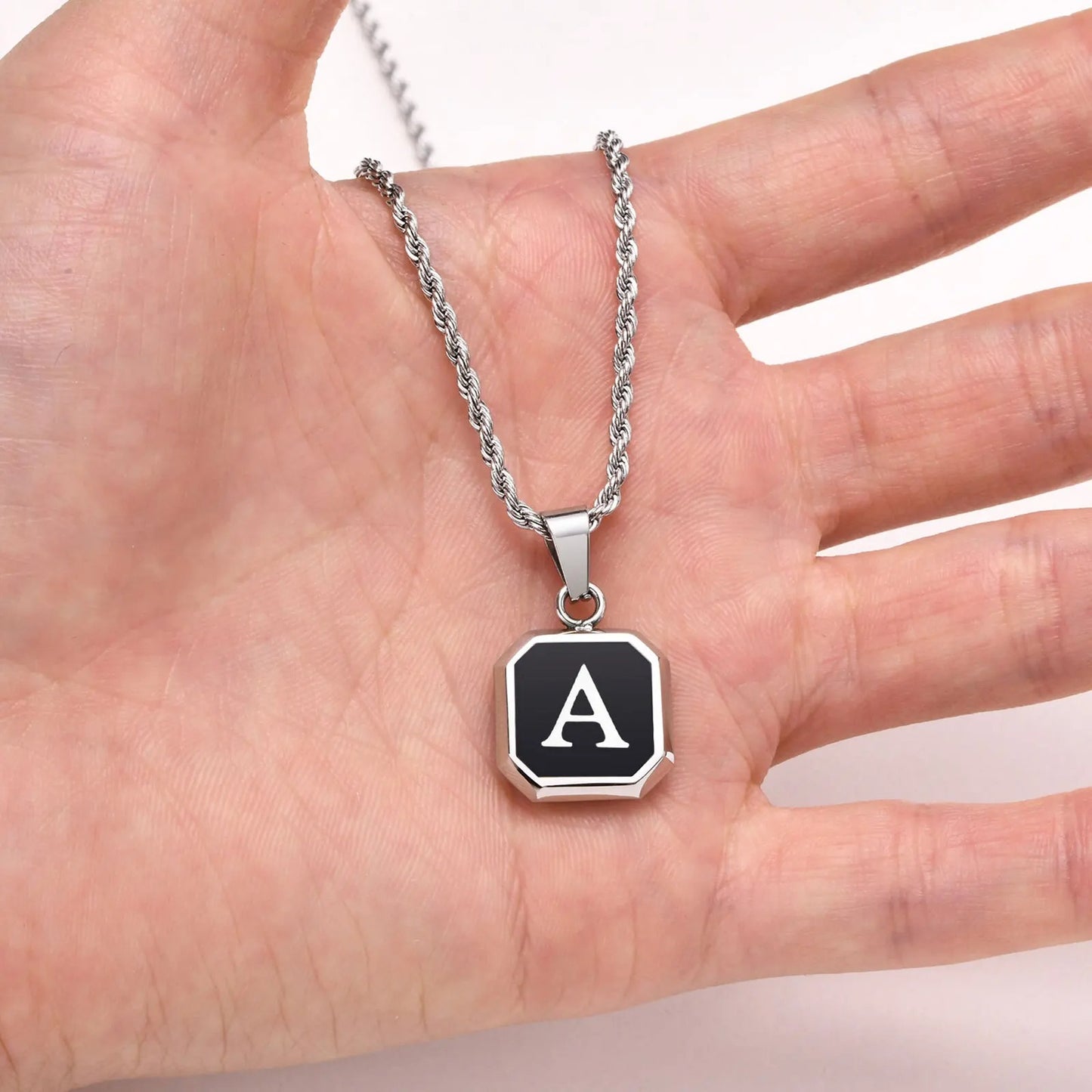 Personalized Initial Necklace – Stainless Steel Letter Pendant