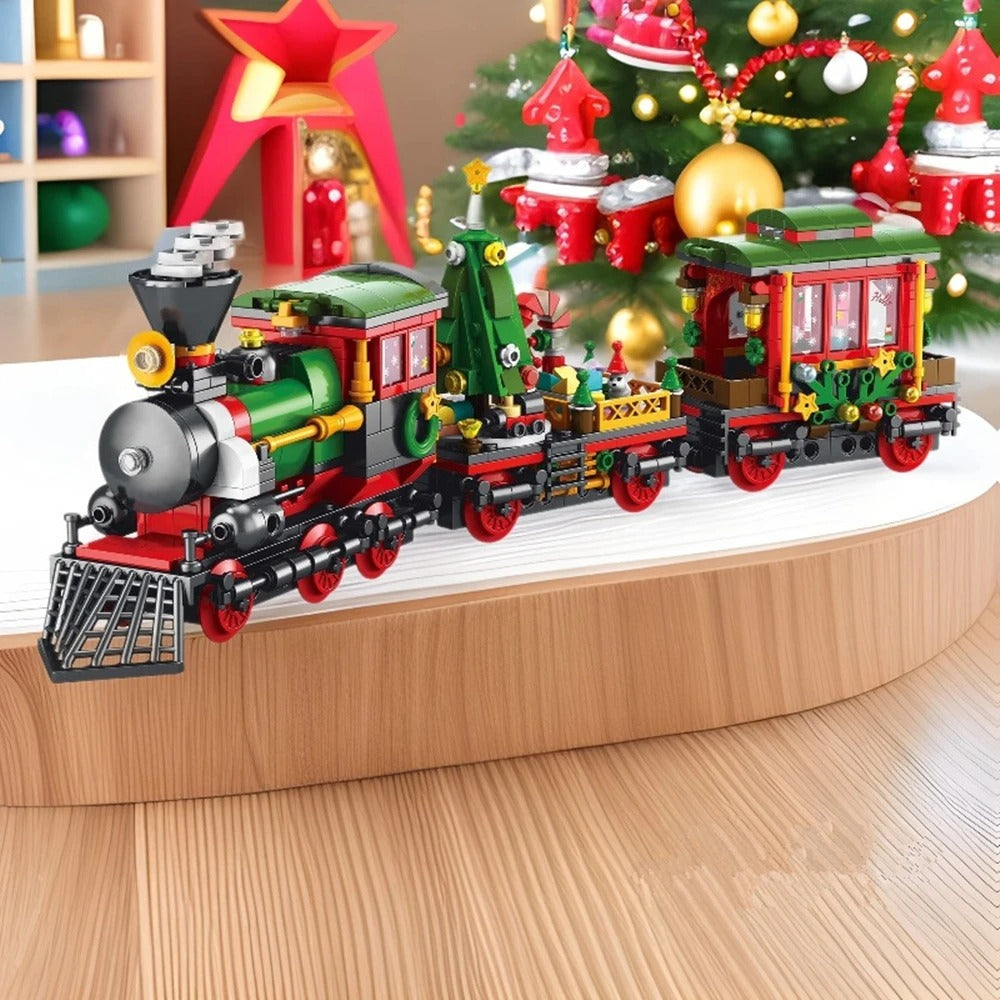 DIY Christmas Train Brick Set – Festive Desktop Decoration