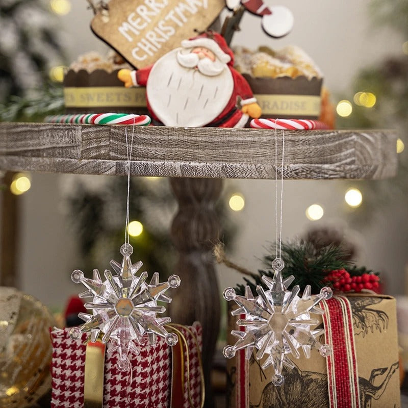 Christmas Tree Snowflakes Pendant Decoration - 6 pack