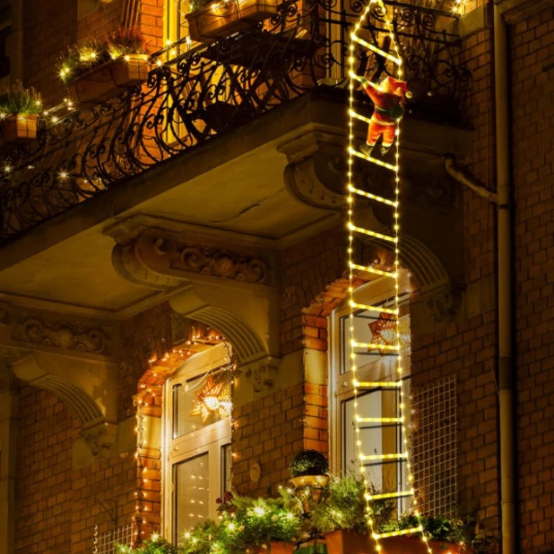 Christmas LED ladder exterior decor
