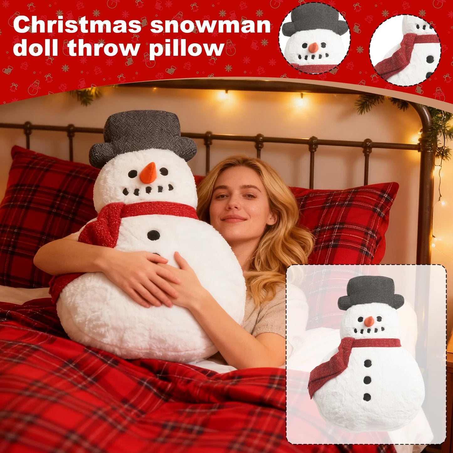 Soft & Comforting Plush Christmas snowman Companion