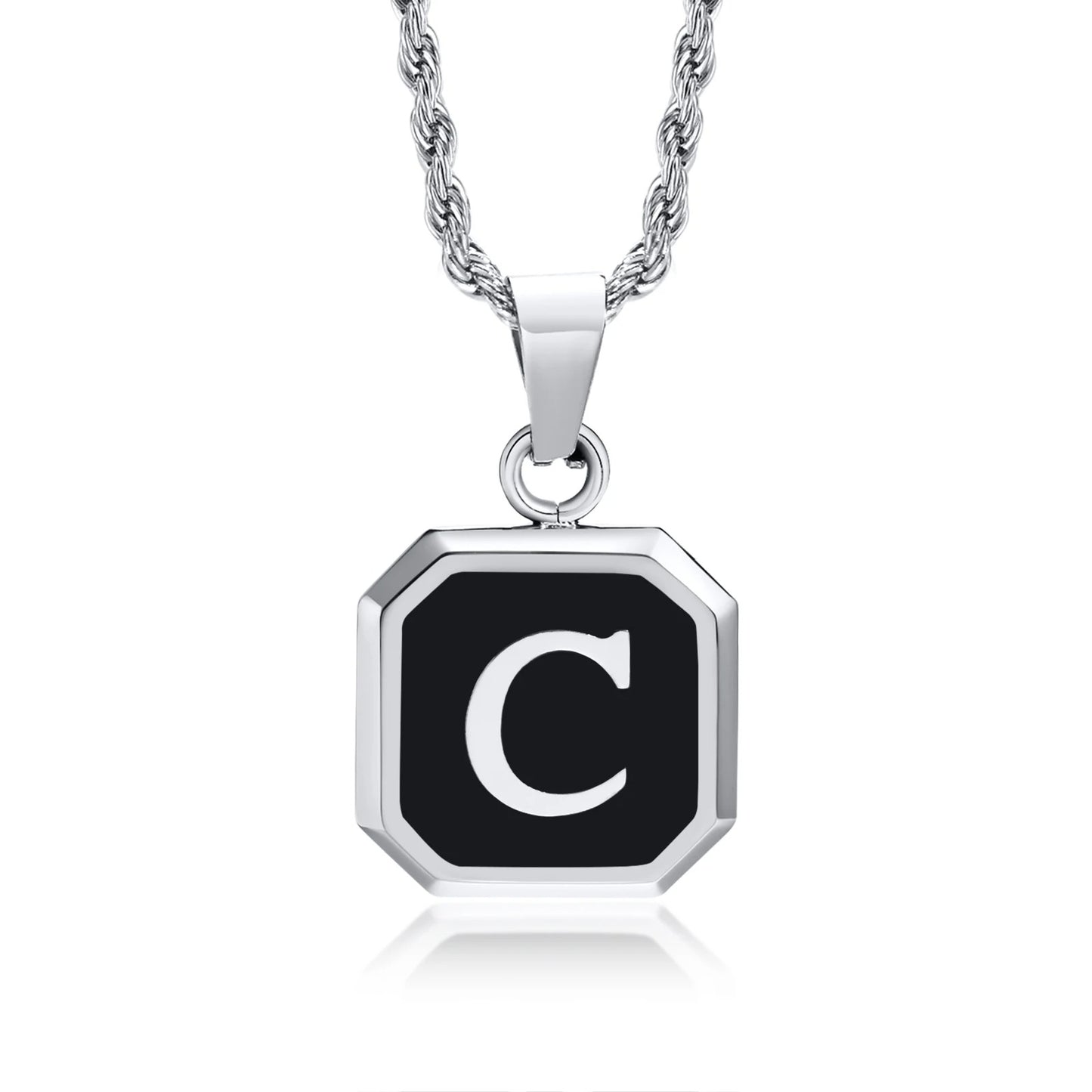 Personalized Initial Necklace – Stainless Steel Letter Pendant