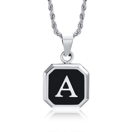 Personalized Initial Necklace – Stainless Steel Letter Pendant