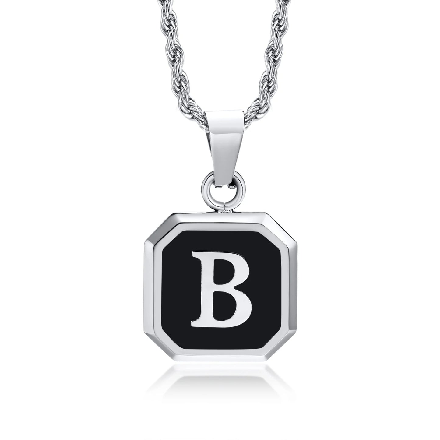 Personalized Initial Necklace – Stainless Steel Letter Pendant